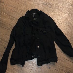 Black denim jacket